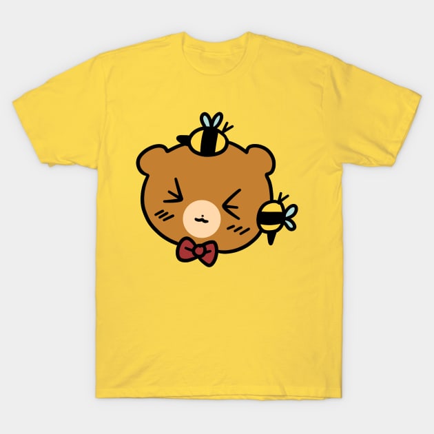 Bumble Bee bear Face T-Shirt by saradaboru